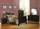 Louis Philippe III Black Twin Bed - Michael's Discount Furniture