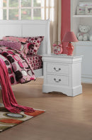 Louis Philippe III White Nightstand - Michael's Discount Furniture