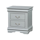Louis Philippe Platinum Nightstand - Michael's Discount Furniture