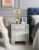 Maisha Mirrored & Faux Crystals Accent Table - Michael's Discount Furniture