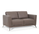 Malaga Taupe Leather Loveseat - Michael's Discount Furniture