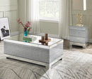 Mallika Mirrored & Faux Crystals Coffee Table - Michael's Discount Furniture