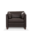 Matias Chocolate Leather Chair - Michael's Discount Furniture