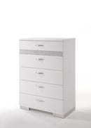Naima II White High Gloss Chest - Michael's Discount Furniture