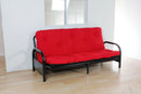 Nabila Red & Black Full Futon Mattress, 6"H - Michael's Discount Furniture