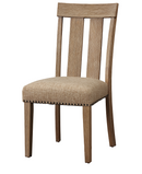 Nathaniel Fabric & Maple Side Chair , Slatted Back - Michael's Discount Furniture