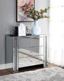 Noralie Mirrored & Faux Diamonds Console Table - Michael's Discount Furniture