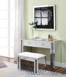 Noralie Mirrored & Faux Diamonds Vanity Desk - Michael's Discount Furniture