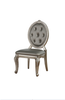Northville PU & Antique Silver Side Chair - Michael's Discount Furniture
