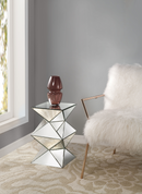 Nyoka Mirrored Pedestal Stand - Michael's Discount Furniture