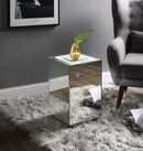 Nyoka Mirrored & Faux Gems Accent Table (LED) - Michael's Discount Furniture