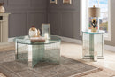 Nysa Mirrored & Faux Crystals Coffee Table - Michael's Discount Furniture