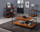 Oaken Honey Oak & Black Coffee Table - Michael's Discount Furniture