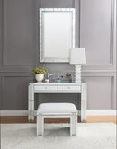 Nysa Mirrored & Faux Crystals Vanity Desk - Michael's Discount Furniture