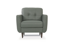 Radwan Pesto Green Leather Chair - Michael's Discount Furniture