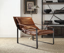 Quoba Cocoa Top Grain Leather Accent Chair - Michael's Discount Furniture