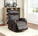 Ricardo Brown PU Recliner w/Power Lift - Michael's Discount Furniture
