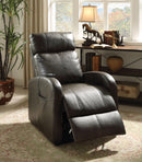 Ricardo Dark Gray PU Recliner w/Power Lift - Michael's Discount Furniture