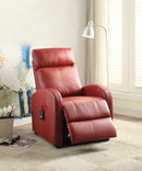 Ricardo Red PU Recliner w/Power Lift - Michael's Discount Furniture