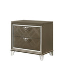 Skylar Dark Champagne Nightstand - Michael's Discount Furniture