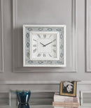Sonia Mirrored & Faux Agate Wall Clock - Michael's Discount Furniture