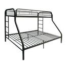 Tritan Black Bunk Bed (Twin XL/Queen) - Michael's Discount Furniture