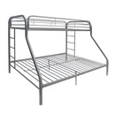 Tritan Silver Bunk Bed (Twin/Full) - Michael's Discount Furniture