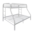 Tritan White Bunk Bed (Twin/Full) - Michael's Discount Furniture