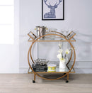 Traverse Champagne & Mirrored Serving Cart - Michael's Discount Furniture