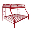 Tritan Red Bunk Bed (Twin/Full) - Michael's Discount Furniture