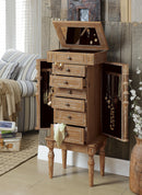 Taline Weathered Oak Jewelry Armoire - Michael's Discount Furniture
