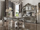 Versailles Silver PU & Antique Platinum Office Chair - Michael's Discount Furniture