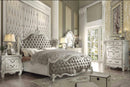 Versailles Vintage Gray PU & Bone White Eastern King Bed - Michael's Discount Furniture