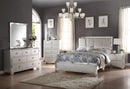 Voeville II Platinum PU & Platinum Eastern King Bed - Michael's Discount Furniture