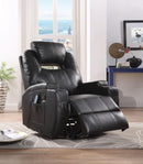 Waterlily Black PU Rocker Recliner (Motion) - Michael's Discount Furniture