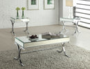 Yuri Mirrored Top & Chrome Coffee Table - Michael's Discount Furniture