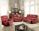 Zuriel Red PU Sofa (Motion) - Michael's Discount Furniture
