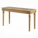 Acme Furniture Daesha Sofa Table in Marble/Antique Gold 81718 - Michael's Discount Furniture