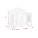 Alana Crib with Guardrails in White - Michael's Discount Furniture