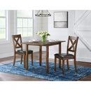 Alex 3PC Dining Set with Drop Leaf Table in Espresso - Michael's Discount Furniture
