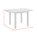 Alex 3PC Dining Set with Drop Leaf Table in Espresso - Michael's Discount Furniture