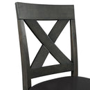 Alex Counter Side Chair W/Black PU Grey (2 Per Pack) - Michael's Discount Furniture