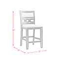 Amherst Counter Height Dining Set in Grey-Table & Four PU Chairs - Michael's Discount Furniture