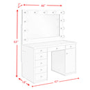 Amia Complete Dressing Table with Lightbulbs - Michael's Discount Furniture