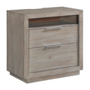 Arcadia 2-Drawer Nightstand with USB in Grey - Michael's Discount Furniture