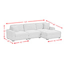 Arizona 3PC Sectional Set with RHF Chaise in Steno Black - Michael's Discount Furniture