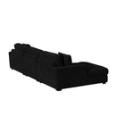 Arizona 3PC Sectional Set with LHF Chaise in Steno Black - Michael's Discount Furniture