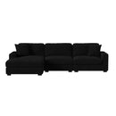 Arizona 3PC Sectional Set with LHF Chaise in Steno Black - Michael's Discount Furniture