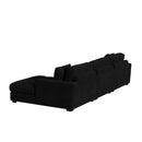 Arizona 3PC Sectional Set with RHF Chaise in Steno Black - Michael's Discount Furniture