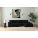 Arizona 3PC Sectional Set with RHF Chaise in Steno Black - Michael's Discount Furniture